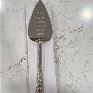 Engraved Silver Cake Server